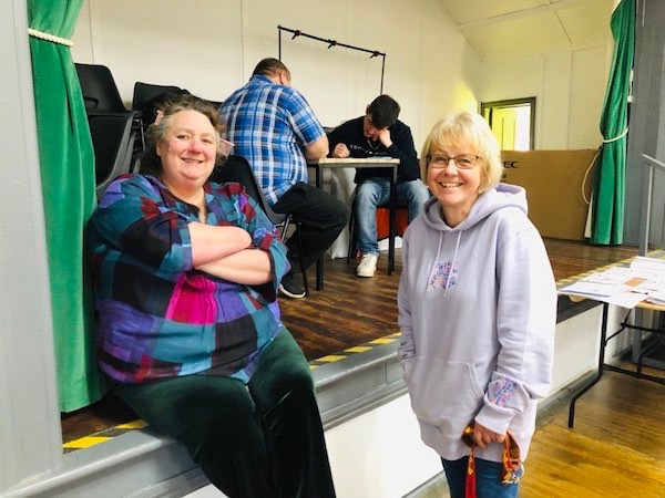 Helpers Relaxing before Lunch